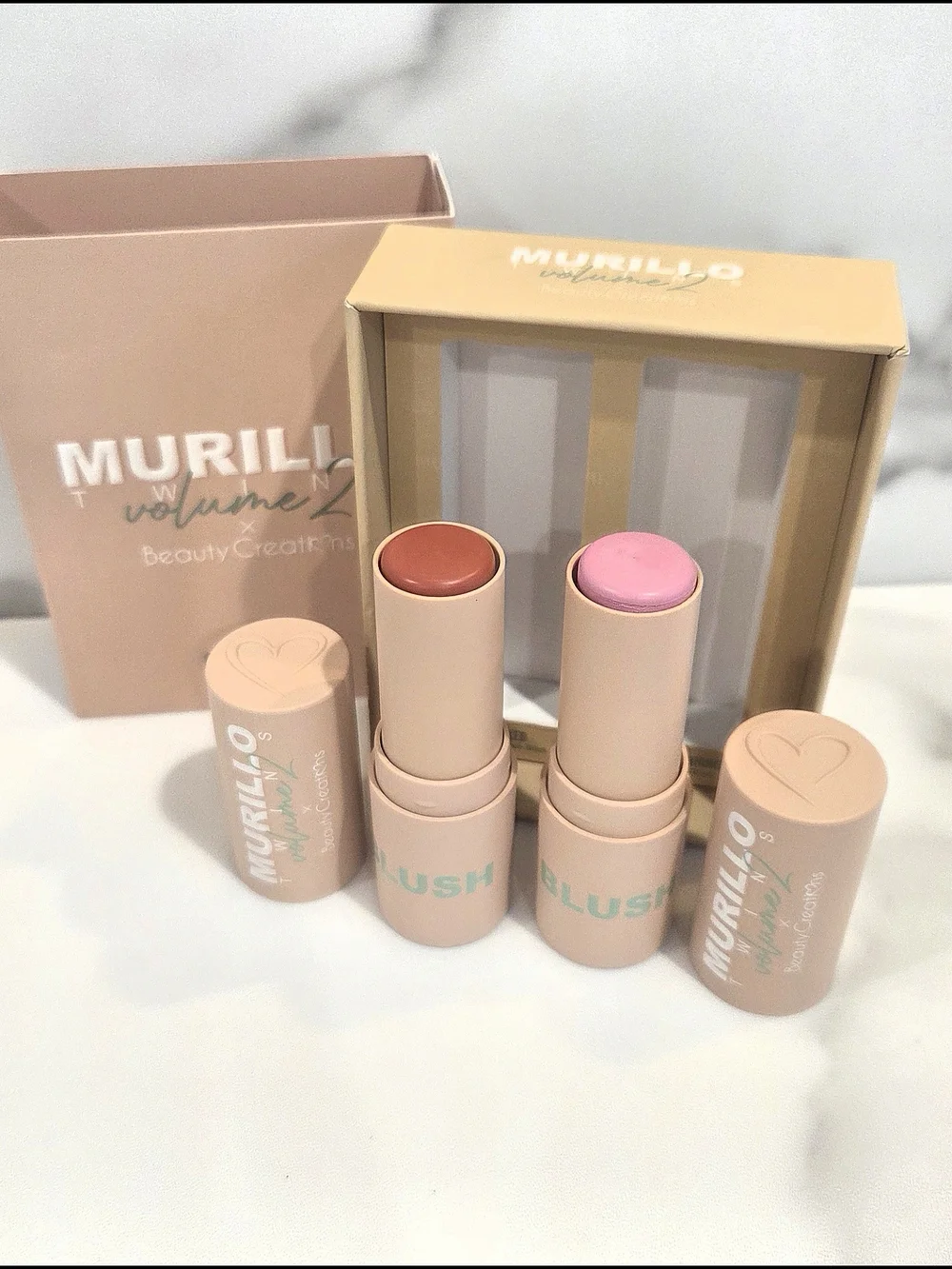 BEAUTY CREATIONS Murillo Twins Vol 2 Cheek Check Blush Sticks - NEW IN BOX